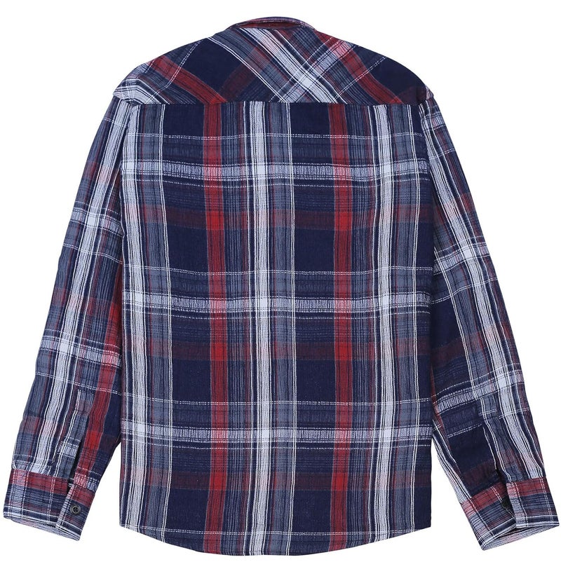CAVIO Boys Full Sleeves Checkered Shirt - Dark Green - Image 2